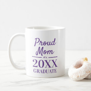Caneca De Café Mãe orgulhosa de uma tipografia elegante de gradua