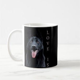 Caneca De Café Mãe Pai Amor Cachorro Pastor Alemão Preto