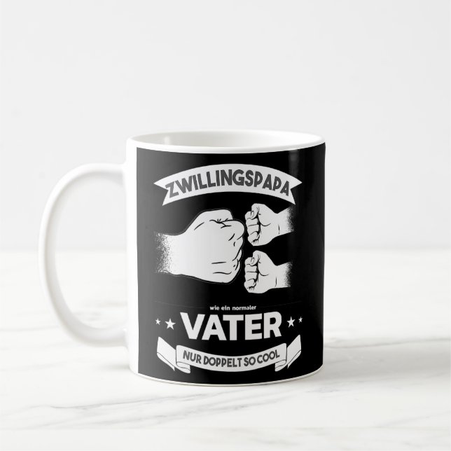 Caneca De Café Mãe Pai Dos Gêmeos Gêmeos Papão Gêmeo Gêmeo Gêmeo (Esquerda)