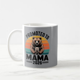 Caneca De Café Mãe Para Ser 2026 Gráfico Família Urso Retro