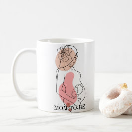 Caneca De Café Mãe Para Ser Personalizada LineArt Boho Mug