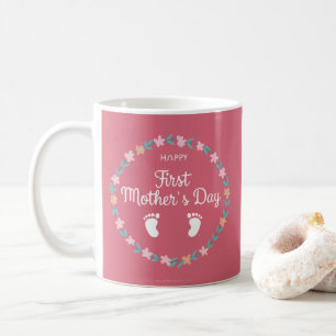Caneca De Café Mãe pela primeira vez - Brilhante e alegre