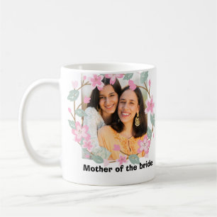 Caneca De Café Mãe personalizada da noiva de fotografia floral