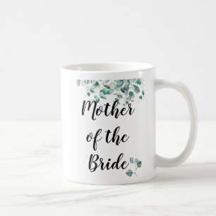 Caneca De Café Mãe Personalizada de Bride Groom Dusty Eucalypus
