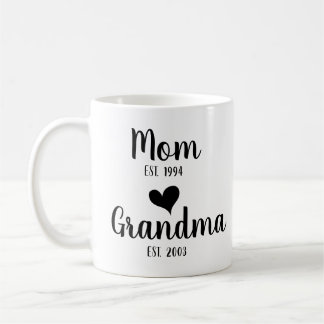 Caneca De Café Mãe Personalizada, Vovó, Vovó Primeira Vez