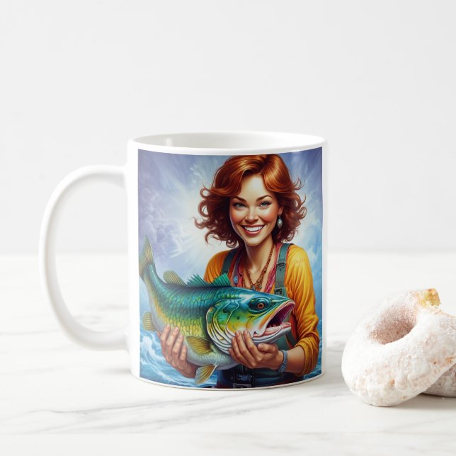 Caneca De Café Mãe Pescadora (Com Donut)
