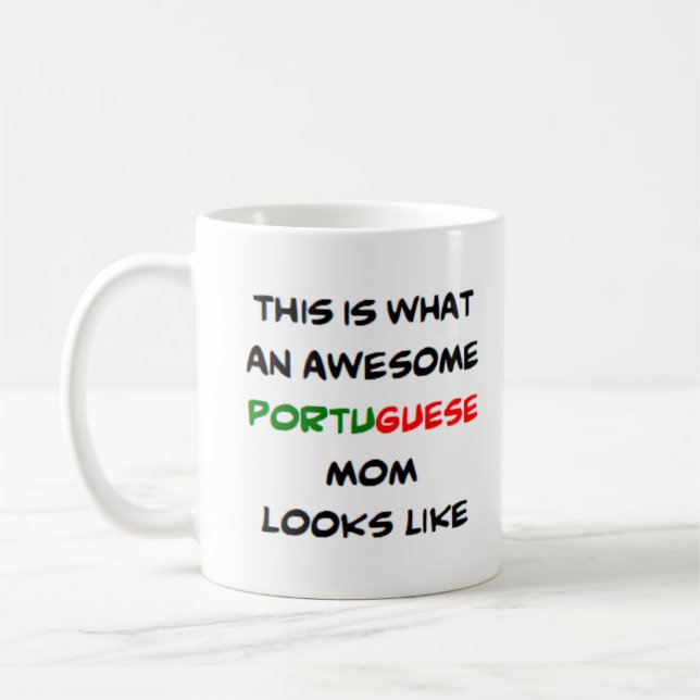 Caneca De Café mãe portuguesa, incrível (Esquerda)