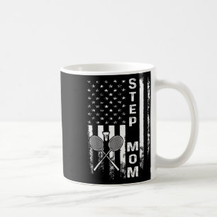 Caneca De Café Mãe Postiça de Badminton Bandeira Americana Vintag