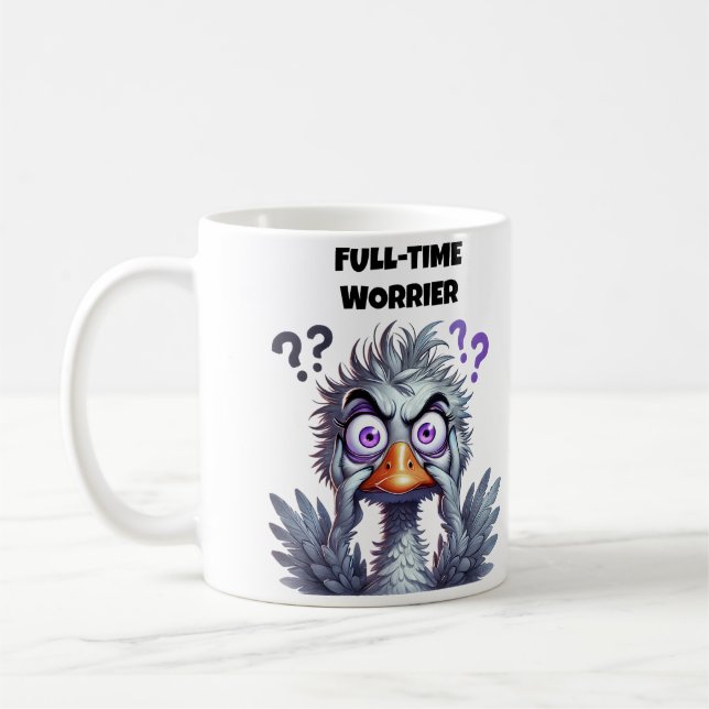 Caneca De Café Mãe Preocupada em Tempo Integral (Esquerda)