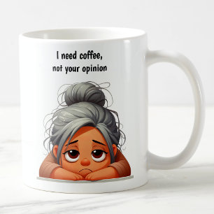 Caneca De Café Mãe Super Trabalhada e Personalizável Com uma Atit