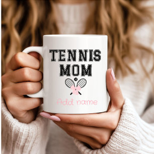 Caneca De Café Mãe Tênis personalizada com Arco rosa e racks