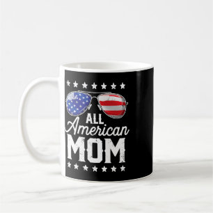 Caneca De Café Mãe totalmente americana óculos de sol do dia das
