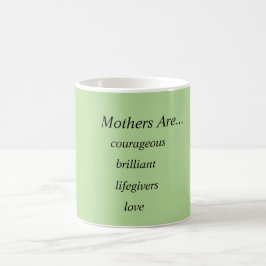 Caneca De Café Mãe verde pálido/branco