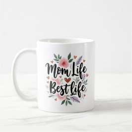 Caneca De Café Mãe Vida Melhor Floral