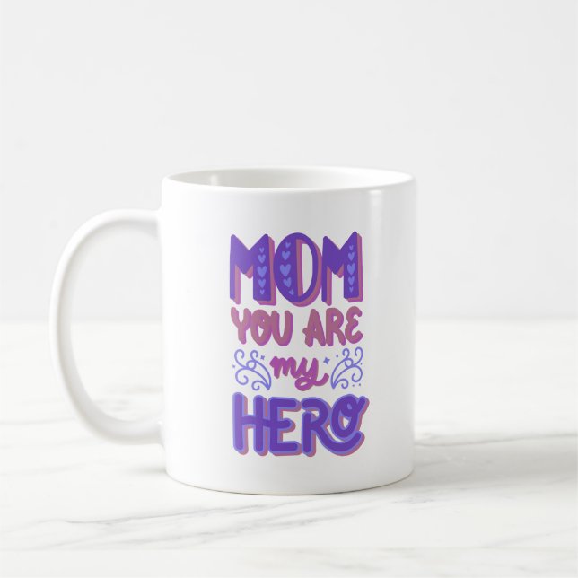 CANECA DE CAFÉ MÃE, VOCÊ É MEU HERÓI (Esquerda)