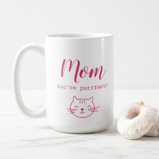 Caneca De Café "Mãe, você é perfeita", amante engraçado de gatos 