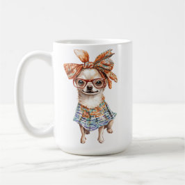 Caneca De Café Mães de Chihuahua estilosas amantes de cães