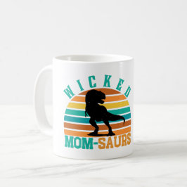 CANECA DE CAFÉ MÃES-SAURS ESPERADAS - DIA DE AS MÃES T-REX DINO M