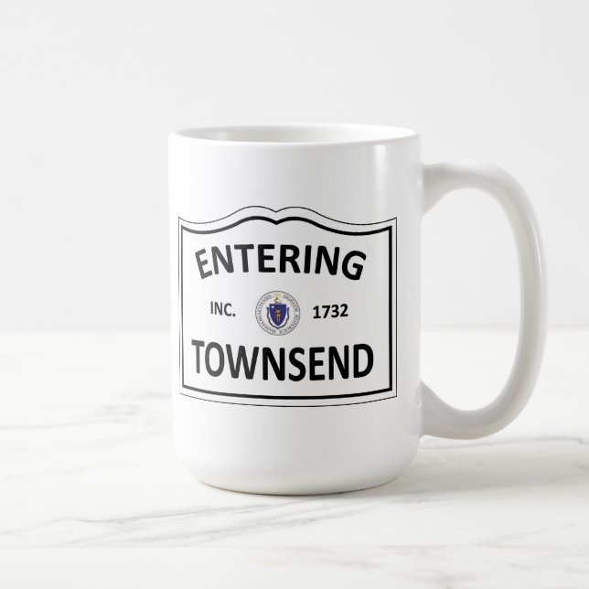 Caneca De Café MÃES Townie da massa da cidade natal de TOWNSEND (Direita)