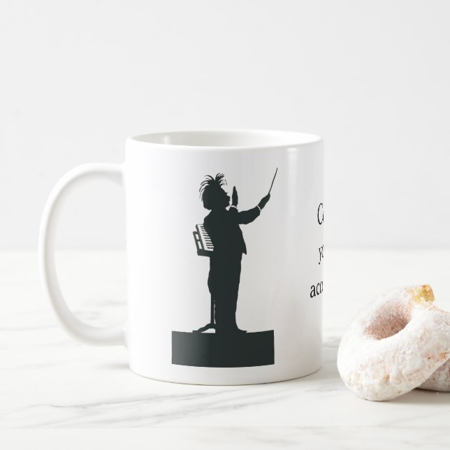 Caneca De Café Maestro do compositor da música clássica - Grieg (Com Donut)