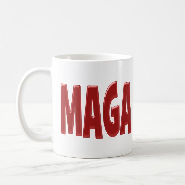 Caneca De Café MAGA com meio vermelho Coffee Mug (Esquerda)