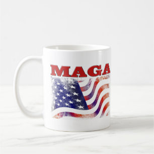 Caneca De Café MAGA estende e distribui meio texto