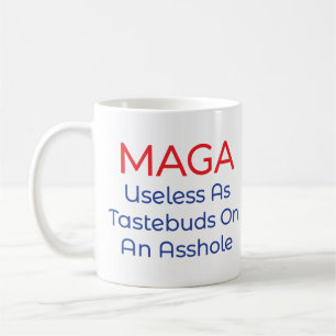 Caneca De Café MAGA Inútil como Botões Gustativos Sarcasmo Políti