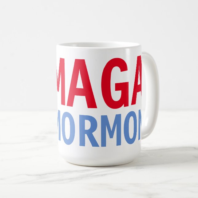Caneca De Café MAGA MORMON Mug (Frente Esquerda)