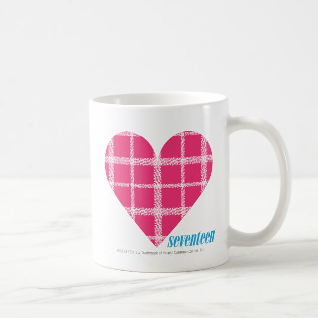 Caneca De Café Magenta 2 da xadrez (Direita)