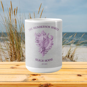 Caneca De Café Magenta Conch Shell Coffee Mug