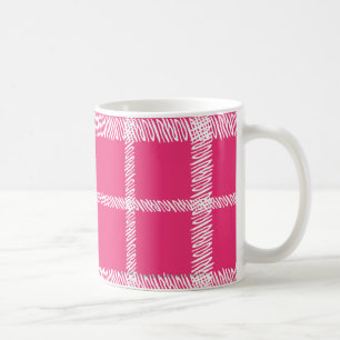 Caneca De Café Magenta da xadrez