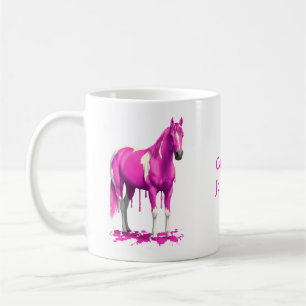 Caneca De Café Magenta Pink Pink Paint Horse