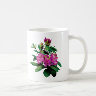 Caneca De Café Magenta Rhododendrons com Buds