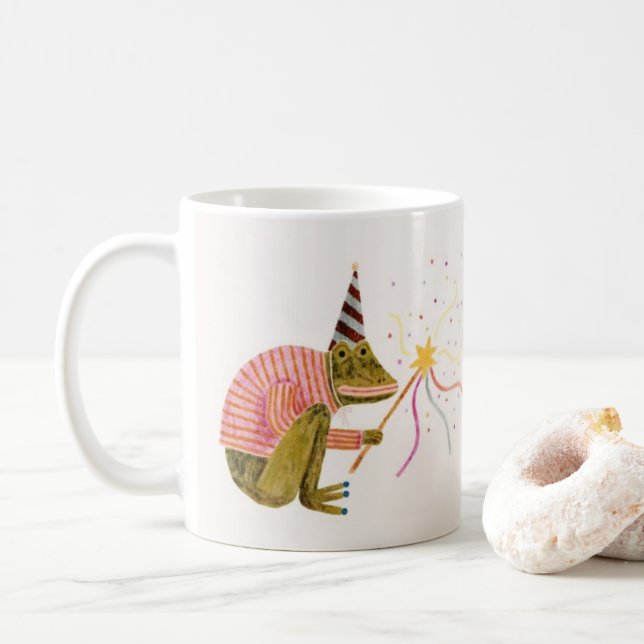 Caneca De Café Magic Frog Whimsical Mug (Com Donut)