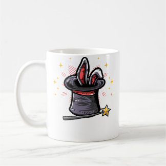 Caneca De Café Magic Magician Hat Rabbit In A Hat Magic Wand