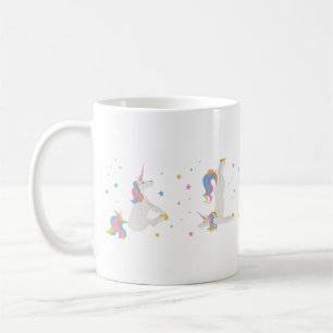 Caneca De Café Magic Unicorn fazendo yoga
