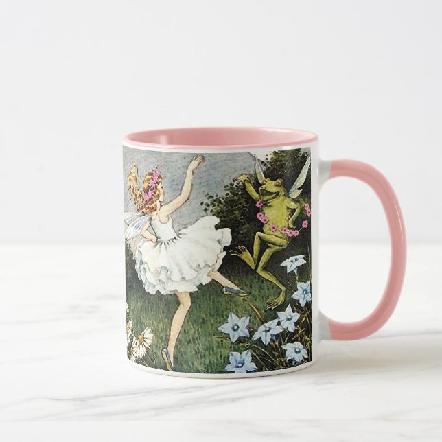 Caneca de café mágica de duas cores com fada dança (Direita)