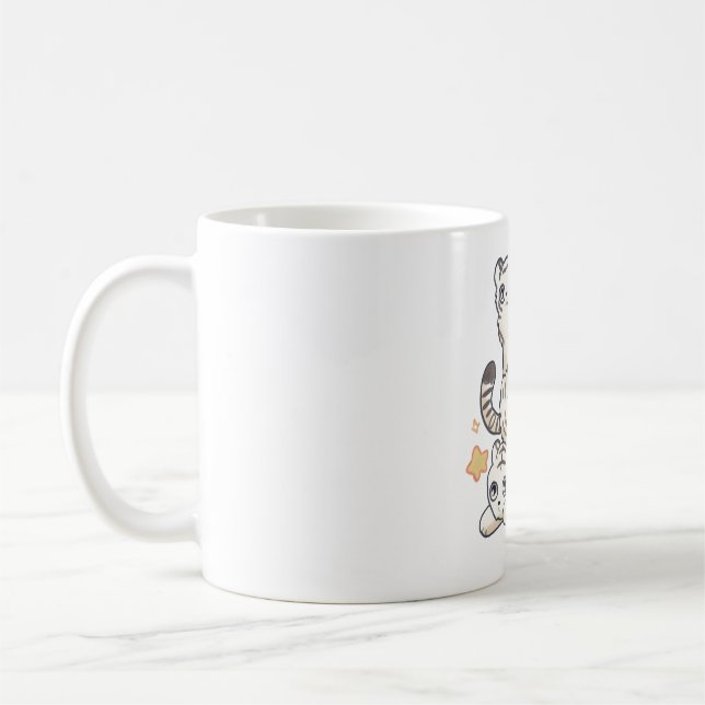 Caneca De Café Mágica de ilustração do Tigre (Esquerda)