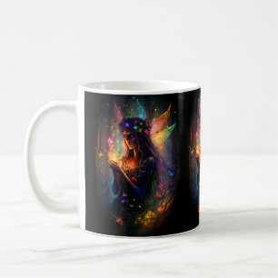 Caneca De Café Mágica Fada Encantada Floresta Fantasia Pixie Poei