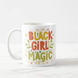 Caneca De Café Mágica Menina Negra: Força, Beleza e Excelência