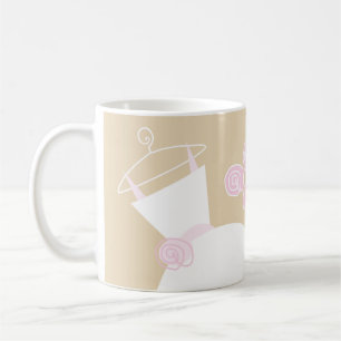 Caneca De Café Mágica "Noiva", Rosa-Rosa de Casamento