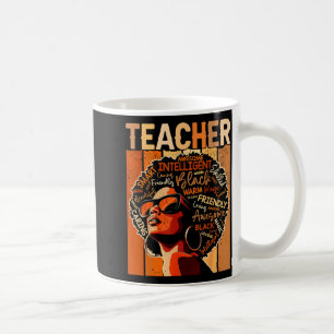 Caneca De Café Mágica Professora Negra Mês da História Afro-Ameri