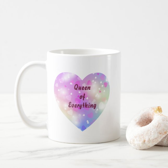 Caneca De Café Magical Pink Heart Pattern Mug (Com Donut)