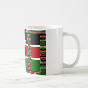 Caneca De Café 🇰🇪 Magical Quênia: Quadro de Unidade e Orgulho
