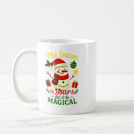 Caneca De Café Magical Snowman Natal Clássico Ambiente de Inverno