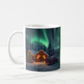 Caneca De Café Magical Winter Cabin Christmas