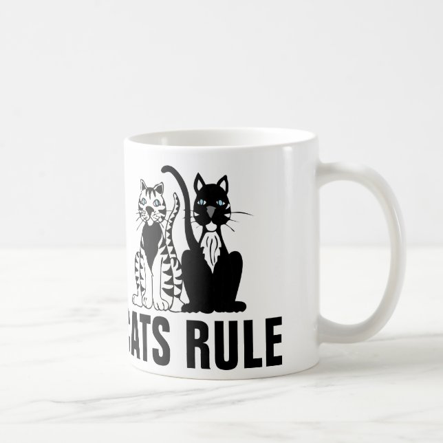 Caneca De Café Mágicas de café CATS RULE (Direita)