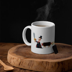 Caneca De Café Mágico Serrando Mulher ao Meio