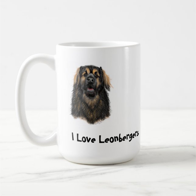 Caneca De Café Magnésio do café de Leonberger (Esquerda)