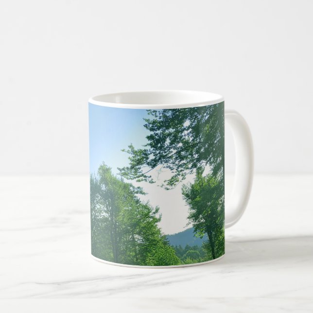 Caneca De Café Magneto de Fotografia em Paisagem Verde (Frente Esquerda)